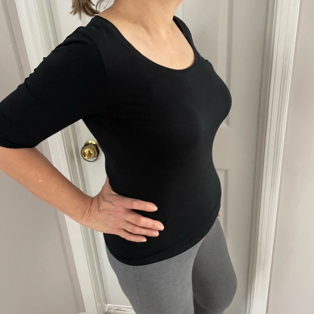 Cruciani Black Scoop Neck Top